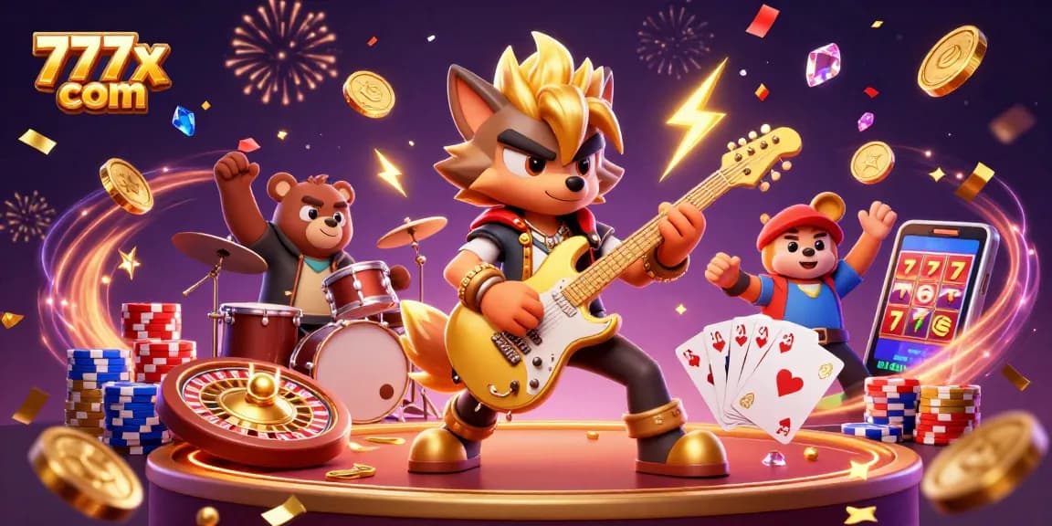 Experience vibrant fun and winning excitement at 777x com with colorful casino games and animated characters.