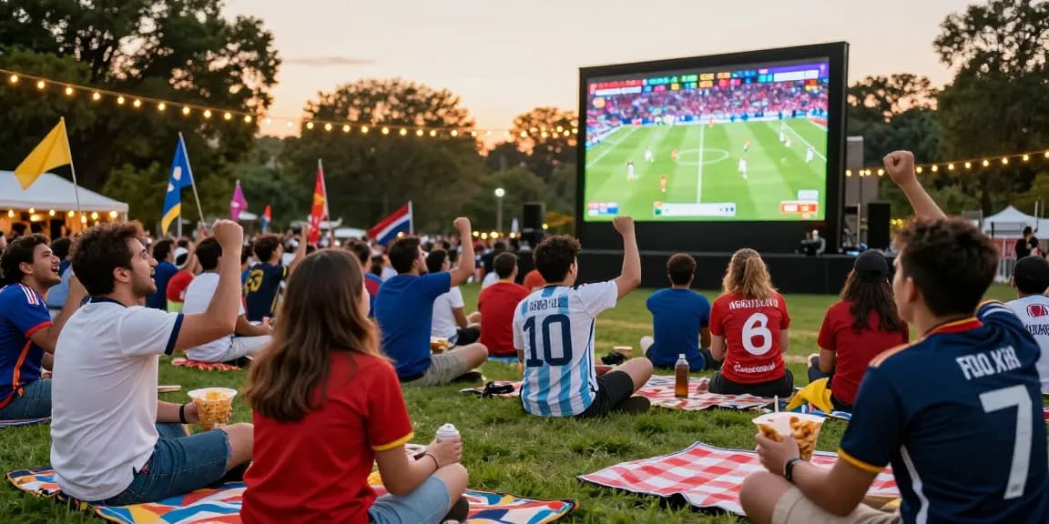 Para penggemar merayakan Piala Dunia FIFA 2026 di SPORTBOOK TATA4D dengan semangat, menonton pertandingan secara langsung.