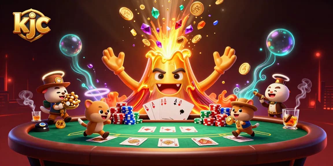 Experience the triumph of kjc in this vibrant casino scene filled with treasures and excitement.