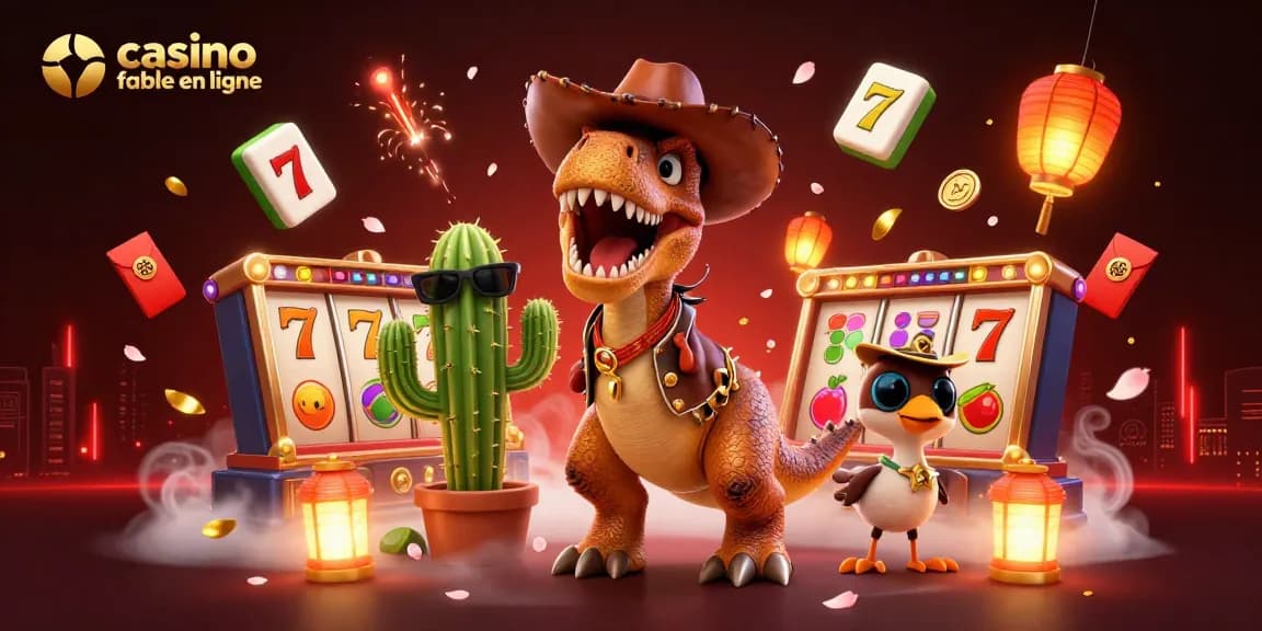 Améliorez votre expérience de jeu avec un casino fiable en ligne en jouant avec notre dinosaure cowboy et ses amis.