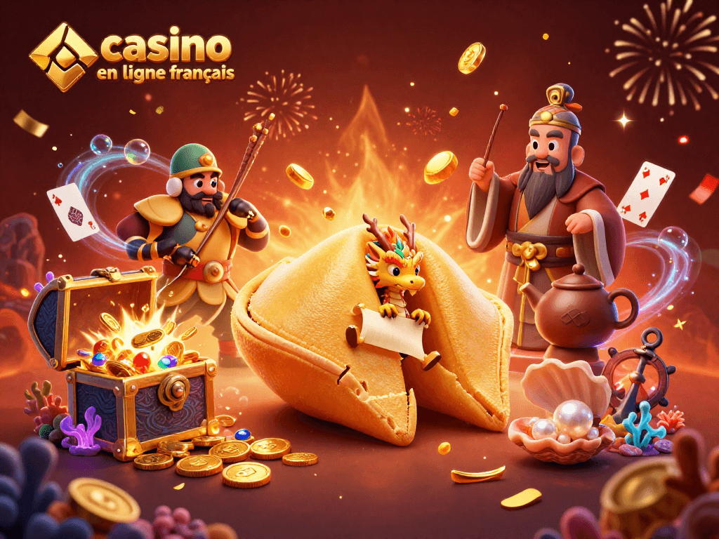 Jouez à un casino en ligne francais avec des trésors, des dragons sages et des guerriers en action.