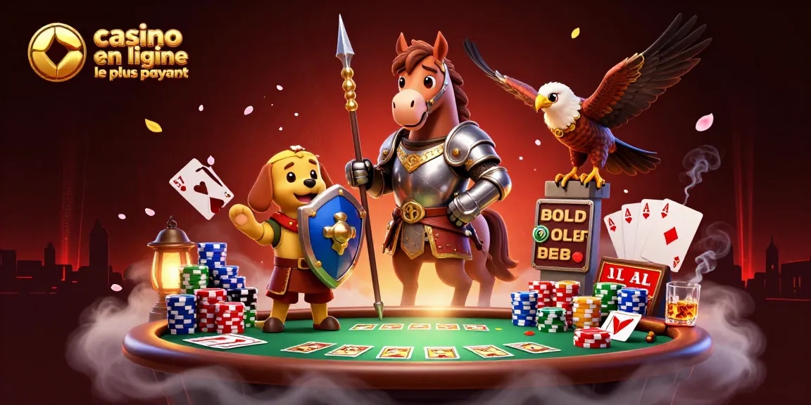 Découvrez le casino en ligne le plus payant avec une scène dynamique et colorée, remplie de détails captivants.