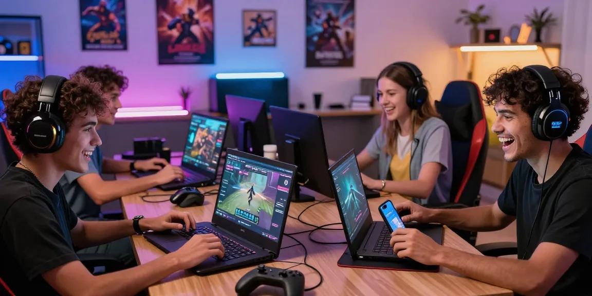 Pengalaman bermain game di https://www.acdctees.com dengan gamer antusias di ruang yang nyaman.