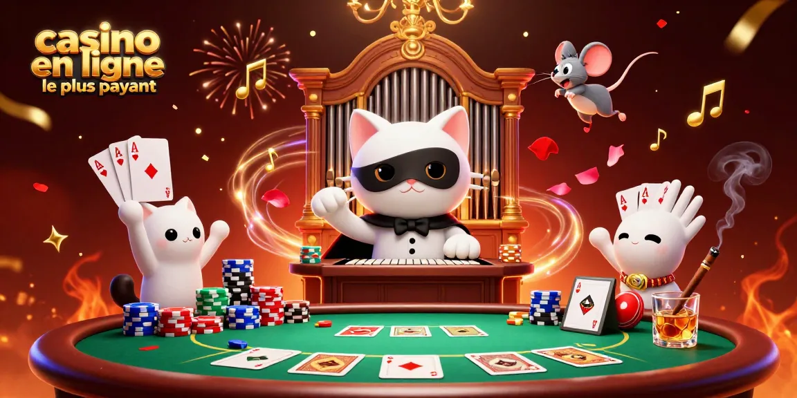 Jouez au casino en ligne le plus payant avec un chat fantomatique en musique et des jeux colorés.