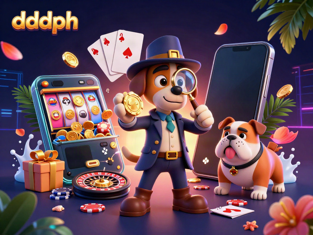 Engage with dddph as a detective duo explores treasure clues amid vibrant casino elements.