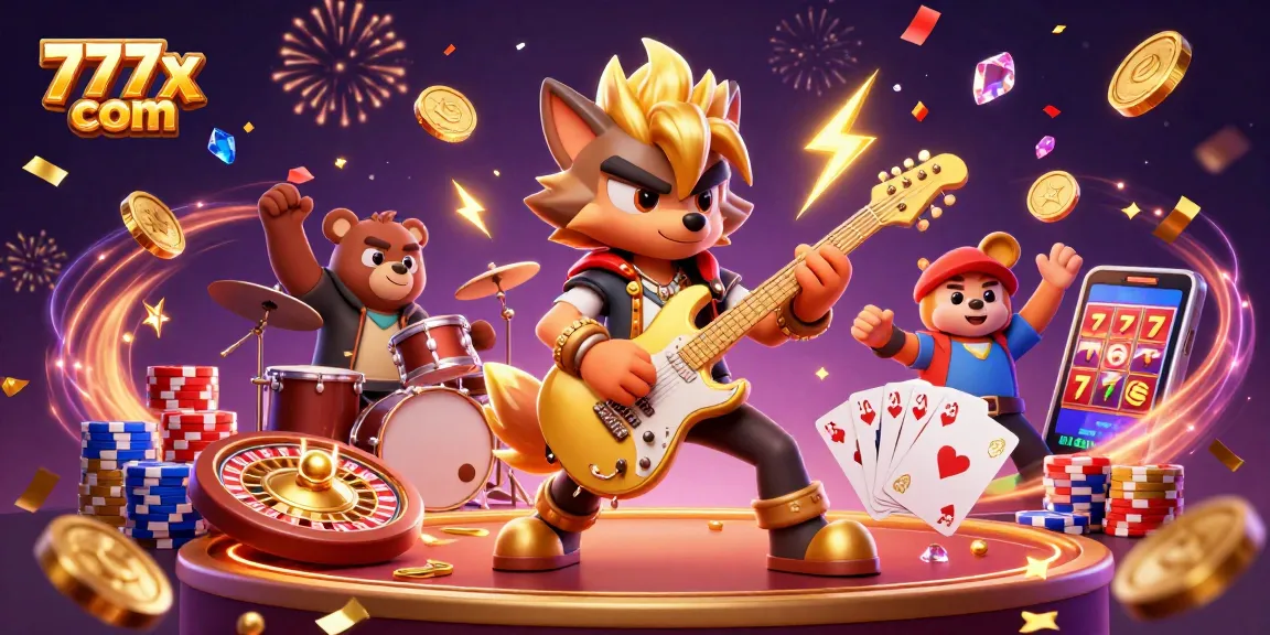 Experience vibrant fun and winning excitement at 777x com with colorful casino games and animated characters.