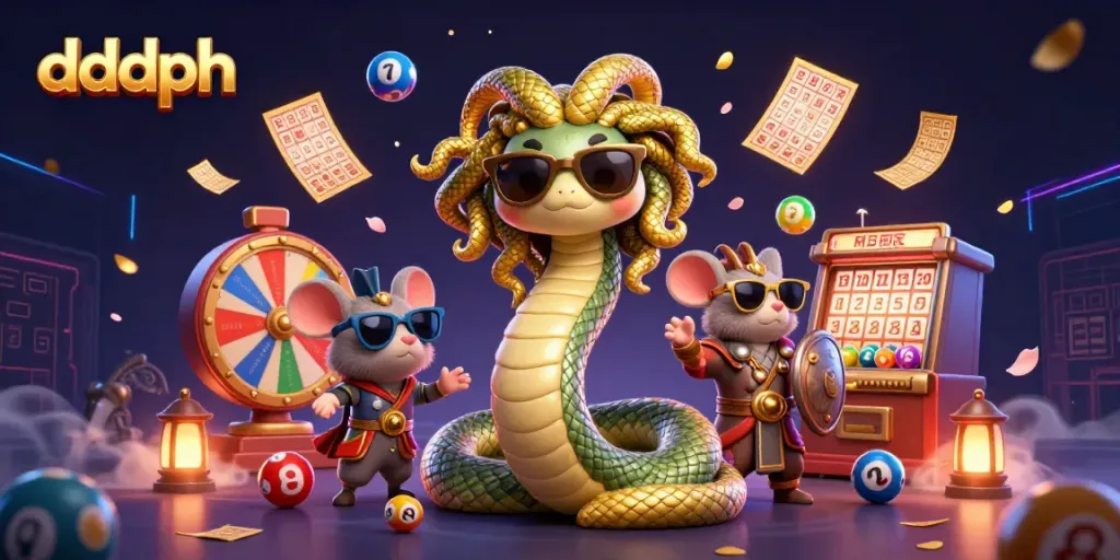 Join the thrilling world of dddph with a vibrant lottery and bingo-themed 3D illustration.
