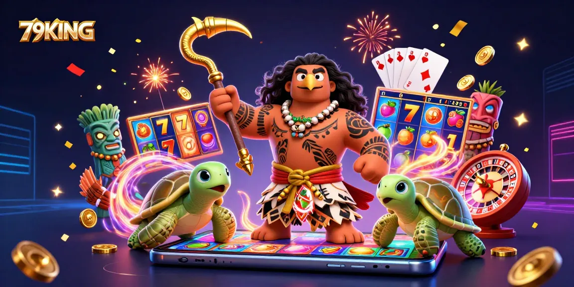 Engage with the vibrant world of 79KING slots featuring Hawaiian-inspired characters and exciting game elements.