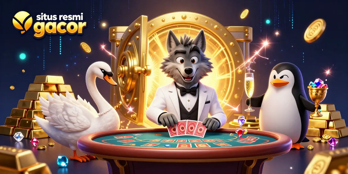 Mendorong pengalaman di situs resmi gacor dengan karakter kasino 3D yang menampilkan wajah elegan dan atmosfer glamor.