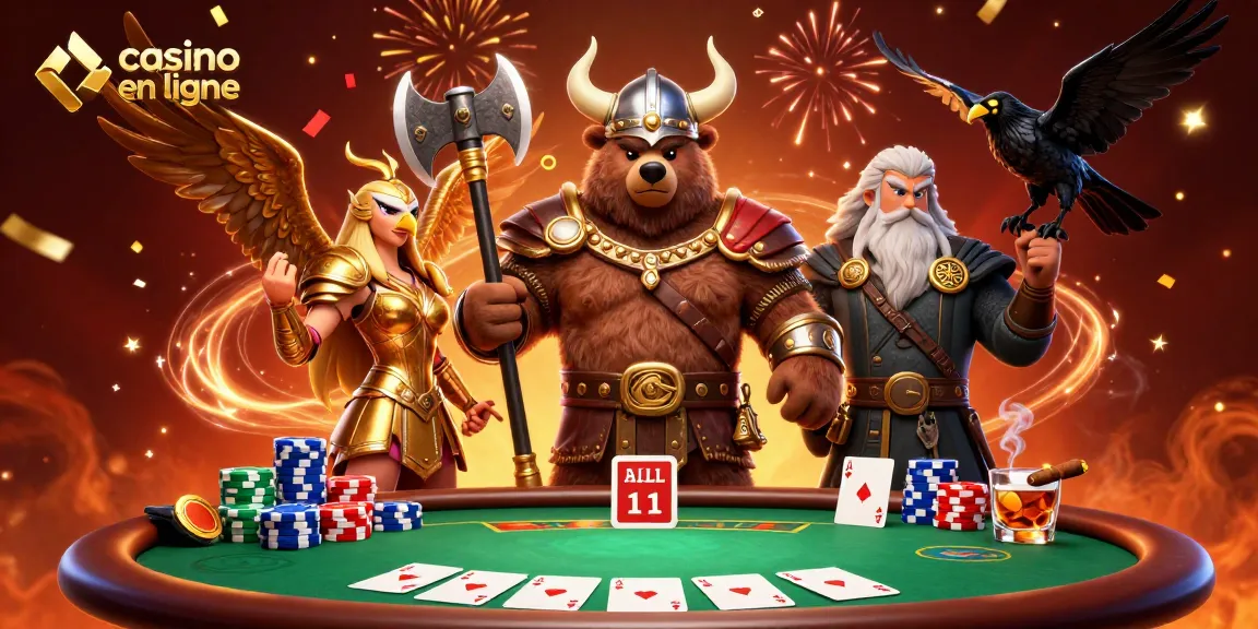 Découvrez le casino en ligne retrait immédiat avec cette illustration captivante de personnages de jeu entourés d'éléments de poker.