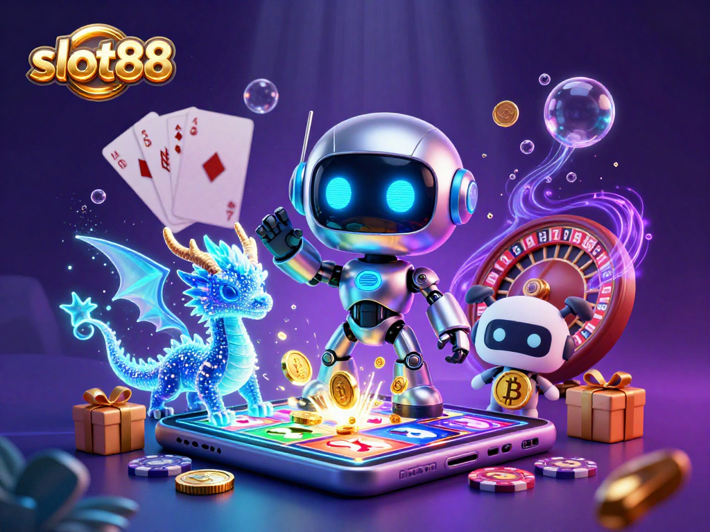 Experience the excitement of slot88 with vibrant casino scenes featuring immersive games and winning opportunities.