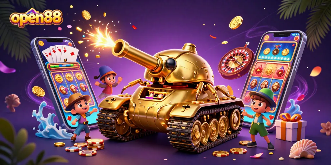 Experience thrilling gameplay at open88 with a vibrant 3D casino tank and interactive games!