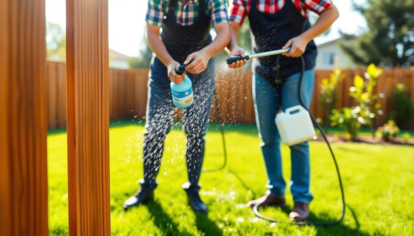 Fence Cleaning service in action, showcasing eco-friendly methods and a pristine backyard.