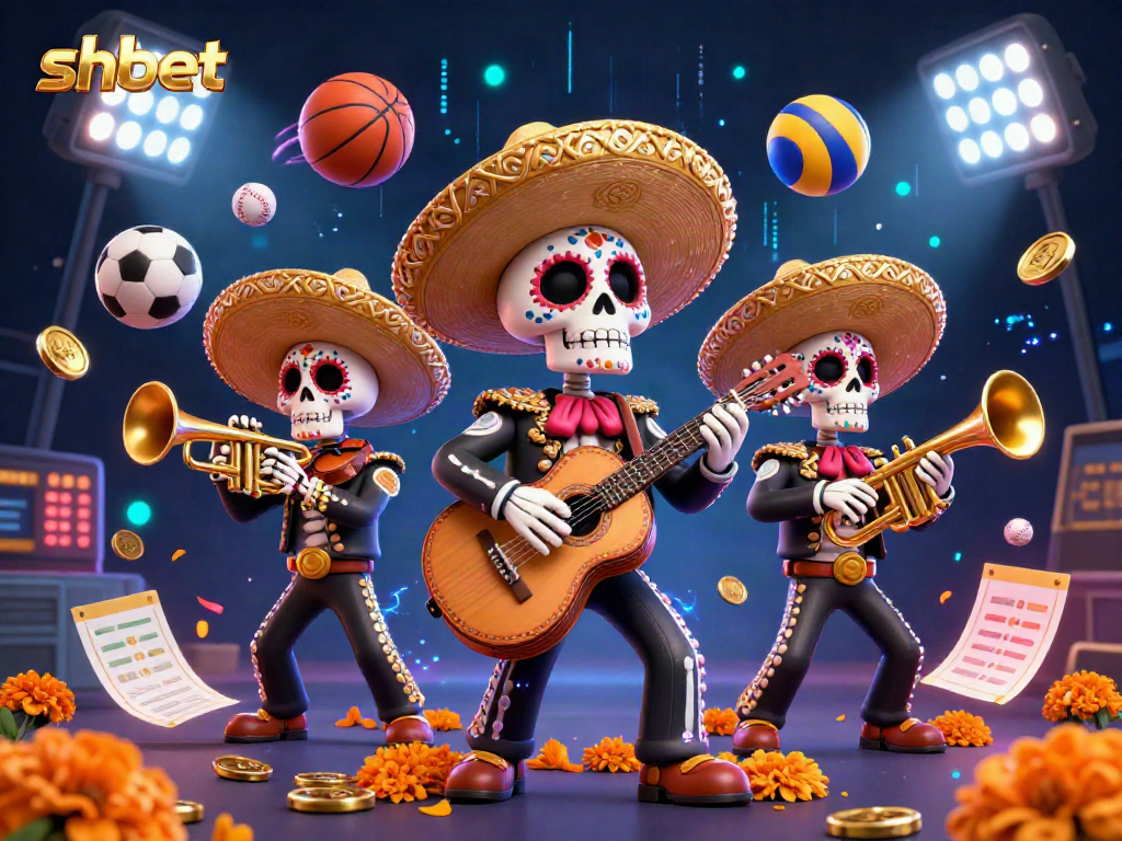 Engage with shbet's thrilling gambling scene featuring vibrant mariachi characters and dynamic betting elements.
