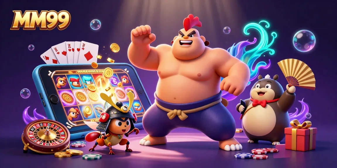 Experience thrilling gaming adventures with MM99's exciting characters and dynamic casino elements.