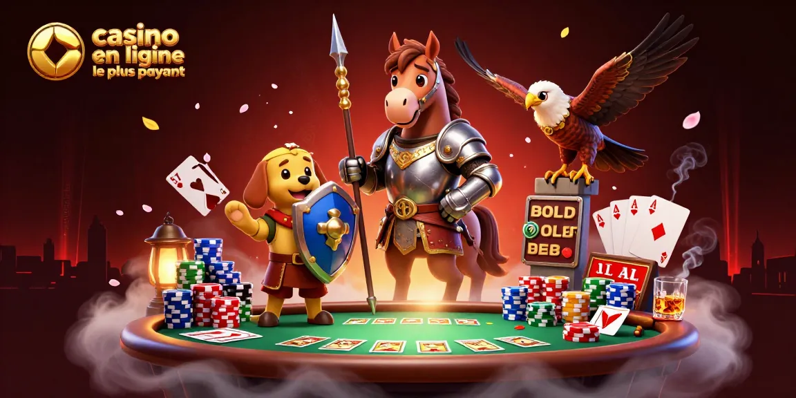 Découvrez le casino en ligne le plus payant avec une scène dynamique et colorée, remplie de détails captivants.