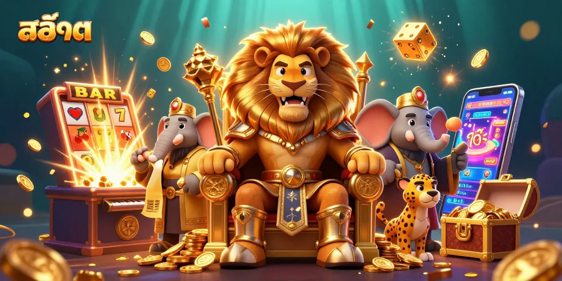 Play สล็อต with the lion king, wise elephant, and speedy cheetah amid a jackpot explosion.