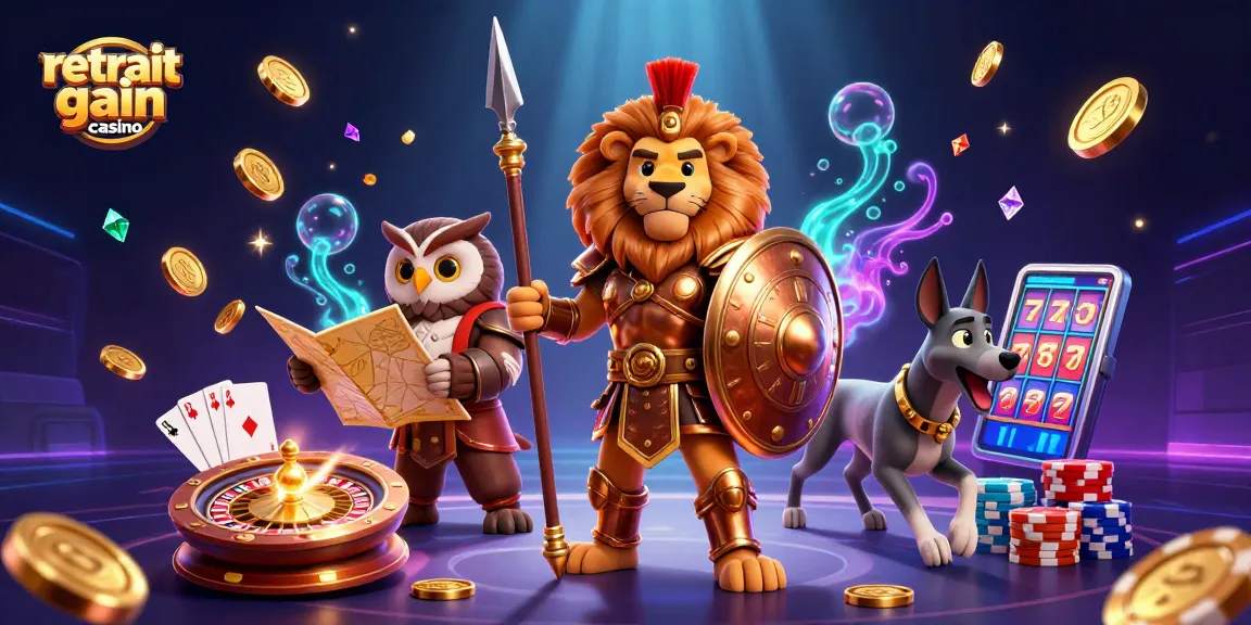 Gagnez rapidement avec retrait gain casino dans un univers ludique, avec un lion guerrier, une chouette tactique et un lévrier rapide.