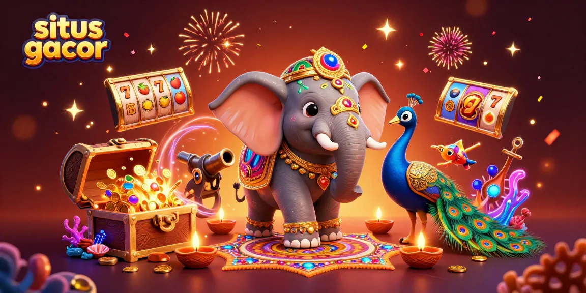 Experience the thrill of situs gacor with colorful jackpots and casino action in vibrant 3D art.