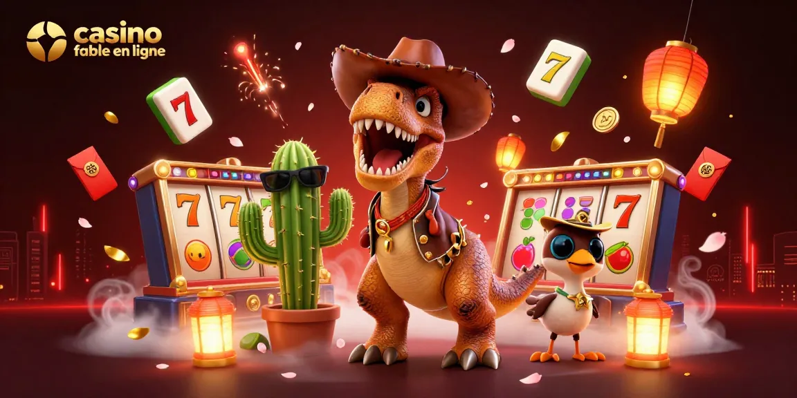 Améliorez votre expérience de jeu avec un casino fiable en ligne en jouant avec notre dinosaure cowboy et ses amis.