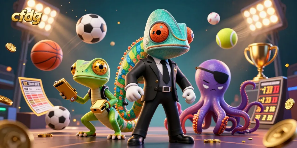 Join the thrilling action of cfdg with colorful characters and sports elements in an exciting casino scene.