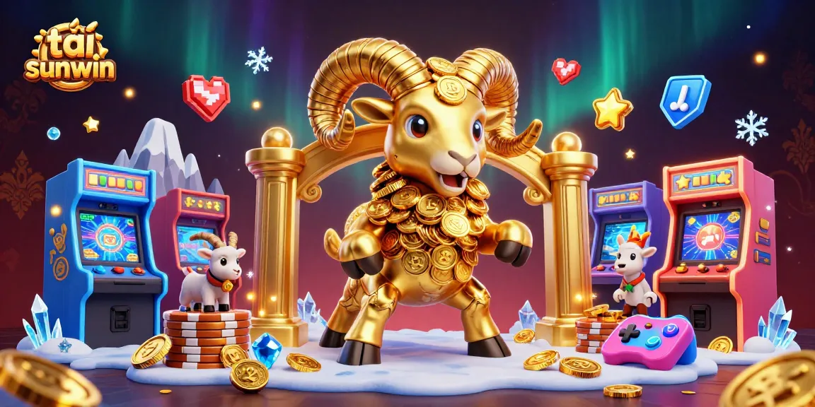Experience the thrilling tải sunwin action with golden ram charging through a vibrant casino scene.