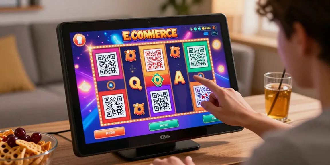 Exciting gaming atmosphere with vibrant slot qris options on digital device.