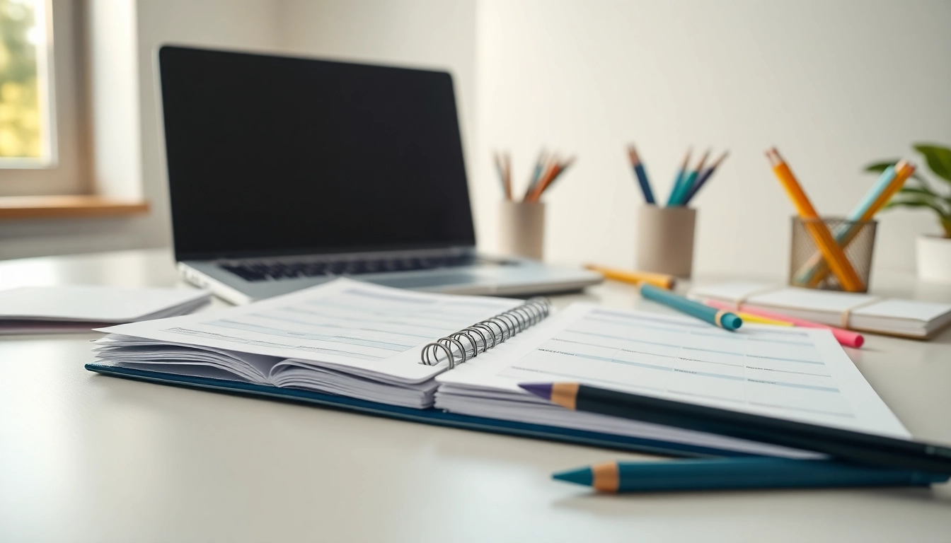 Discover how to Get Your Free Planner Preview with vibrant planner setup on a clean desk.