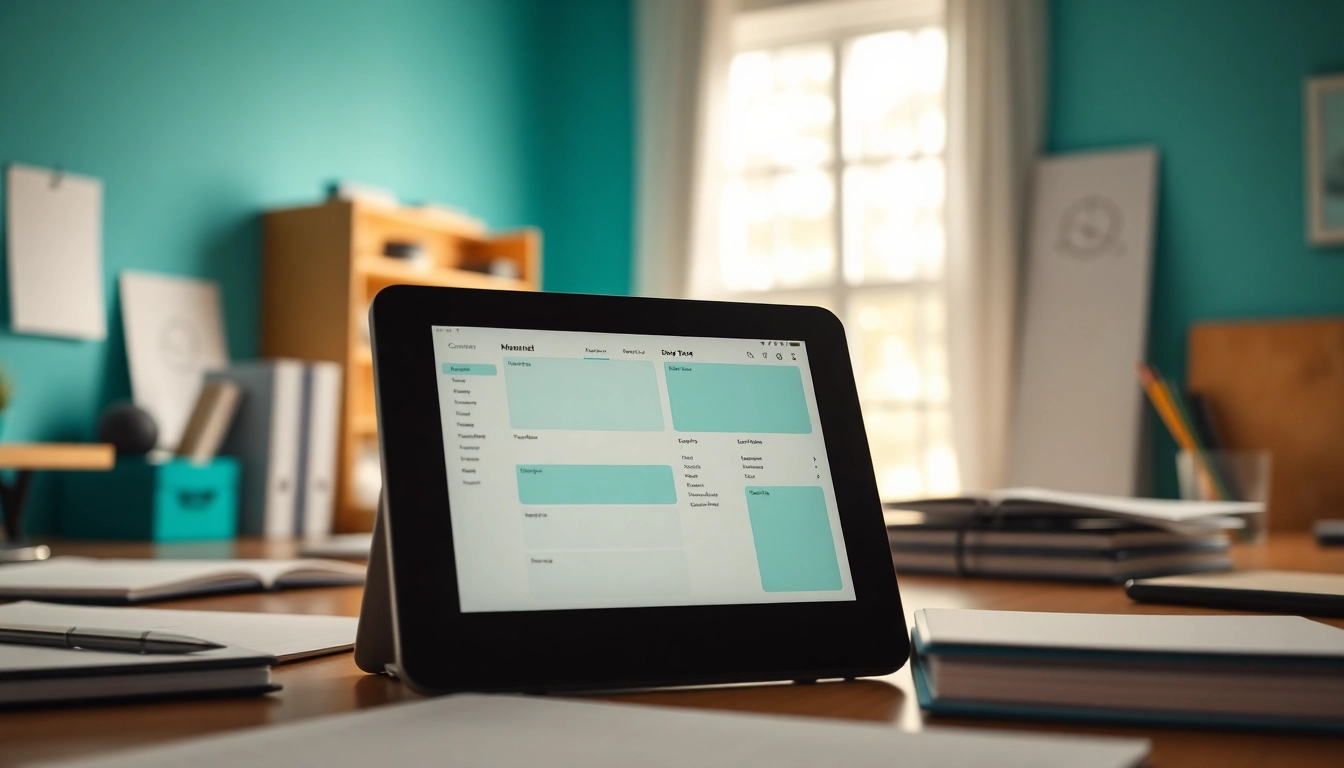 Organized planners for Kindle Scribe showcasing efficiency in a minimalist workspace.