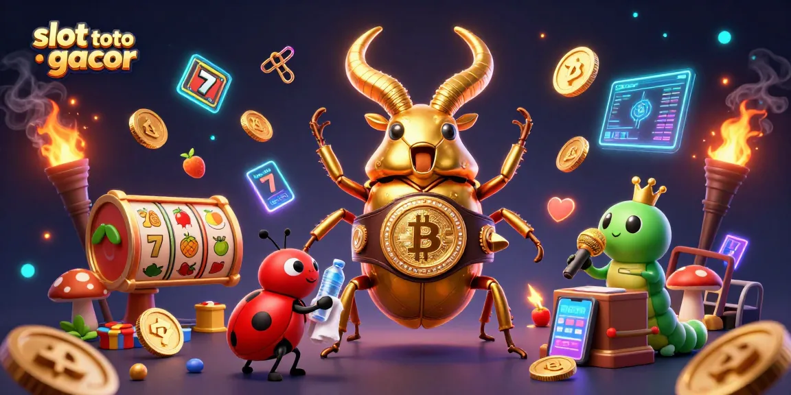 Win big with slot toto gacor in this vibrant, action-packed casino scene illustration.
