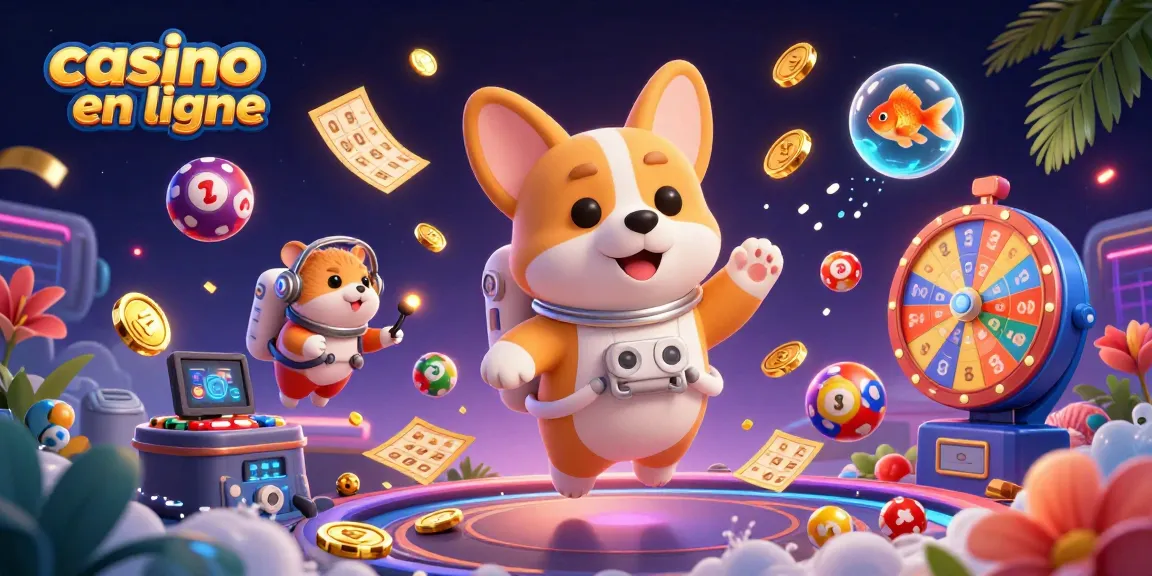 Plongez dans l'univers du casino en ligne avec cette illustration dynamique et colorée.